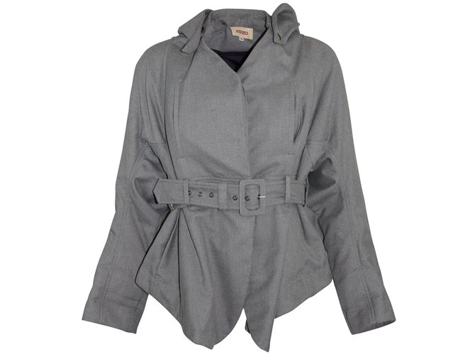 Kenzo Jackets Grey Silk Polyester Viscose  ref.5087