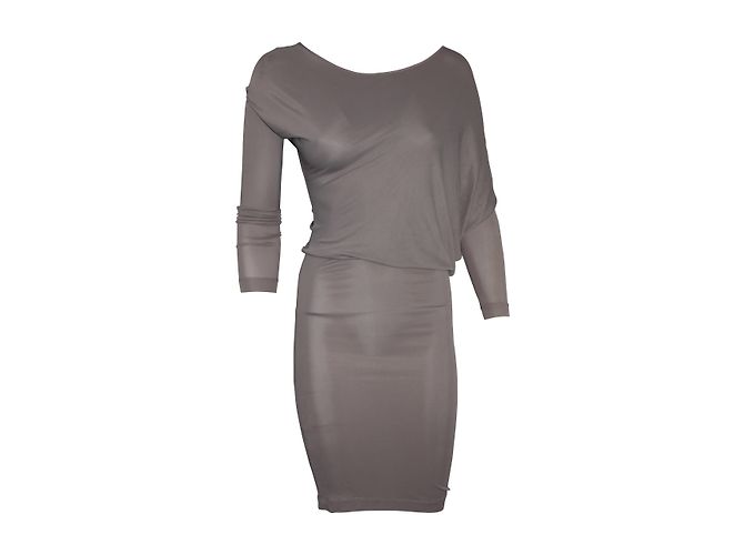 Vestido de murciélago Bcbg Max Azria Taupe Gris pardo