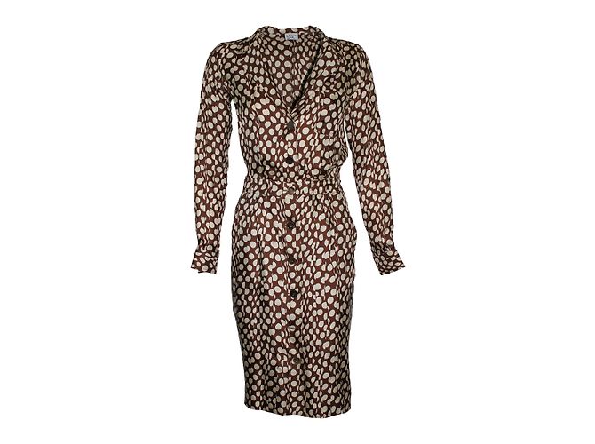 Abito in seta Paul Smith Marrone