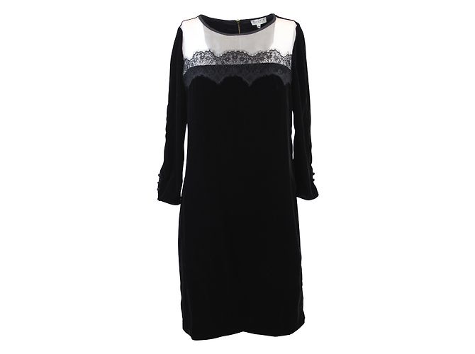 Abito in velluto e pizzo nero Claudie Pierlot