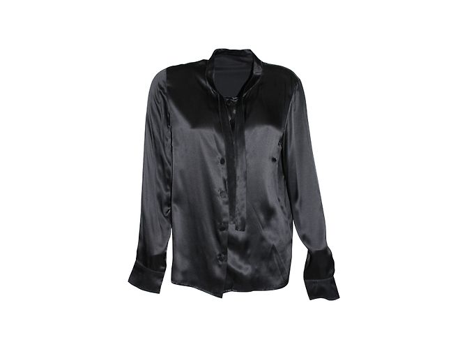 Camicia in seta Agnès b. nera Nero