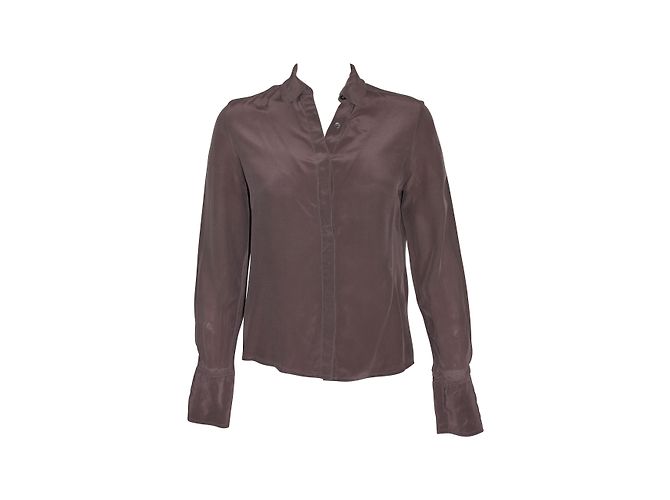 Zadig & Voltaire Camisa de seda ameixa 
