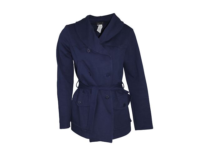 Giacca Agnès b. blu in cotone con cintura