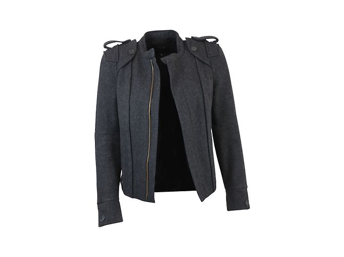 Maje Jacke in Grau mit Reißverschluss Größe 36