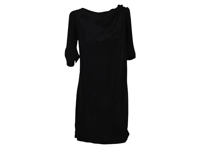 Maje Schwarzes Seidenkleid