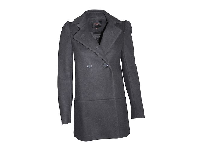 Maje Black Wool Polyamide Coat