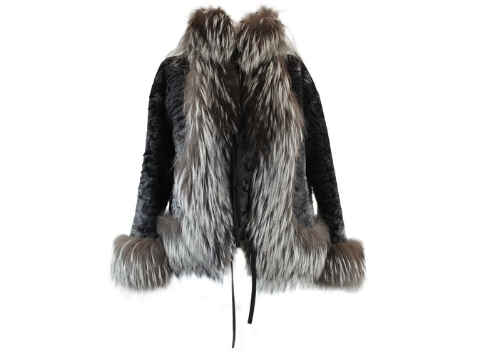 Christian Dior Jackets Grey Fox Breitschwanz  ref.5140