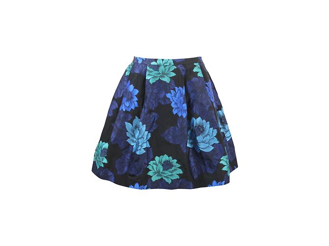 Tara Jarmon Blumenrock blau grün schwarz