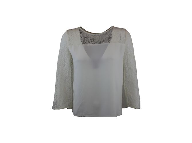 Maje Cape Top mit Spitze Weiß
