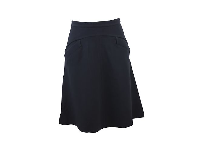 Falda negra de talle alto Miu Miu Negro