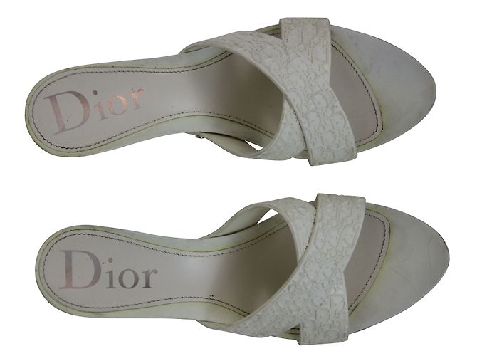 Christian Dior Gummimules Eggshell Aus weiß