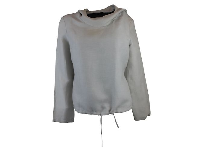Top con capucha Adolfo Dominguez Gris Lino