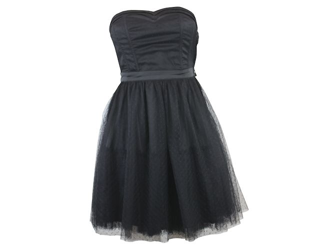 Divided Trägerloses Kleid Schwarz