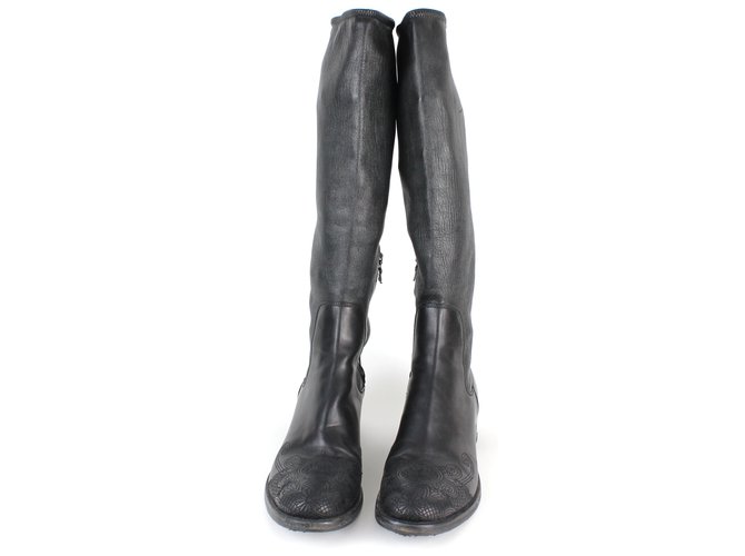 Prada Boots Black Leather  ref.5221