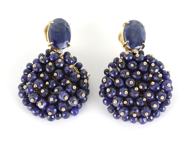 inconnue Jewellery sets Blue Golden Metal  ref.5273