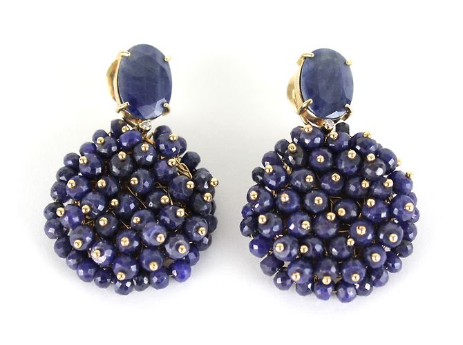 Set Anello e Orecchini Blu e Oro inconnue D'oro