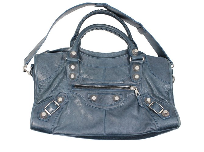 Balenciaga Handbags Blue Leather  ref.5281