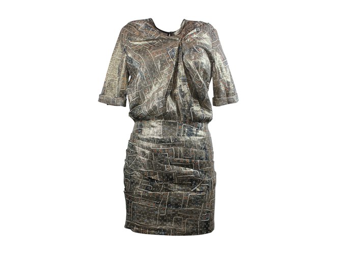 Isabel Marant Dresses Golden Silk  ref.5284