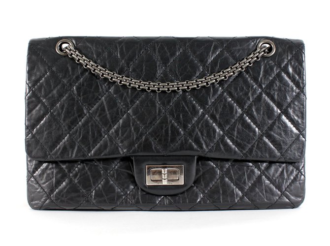 Chanel Sac 2.55 Reissue 227 Calfskin RHW Cuir Noir  ref.5302