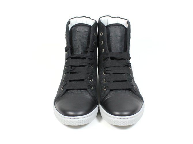 Lanvin Sneakers Black Leather  ref.5321