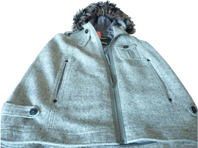 Superdry Coats, Outerwear Grey Wool  ref.5329