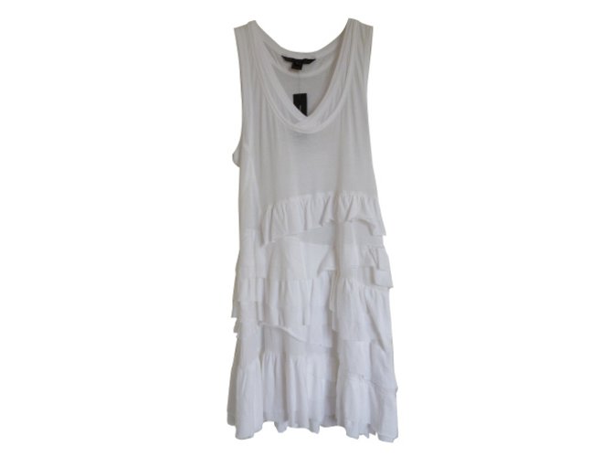 Marc by Marc Jacobs Robe Coton Blanc  ref.5401