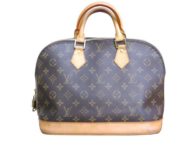Alma Louis Vuitton Handbags Brown Leather  ref.5418
