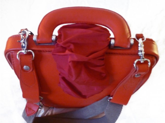 Carven Handtaschen Rot Leder  ref.5433