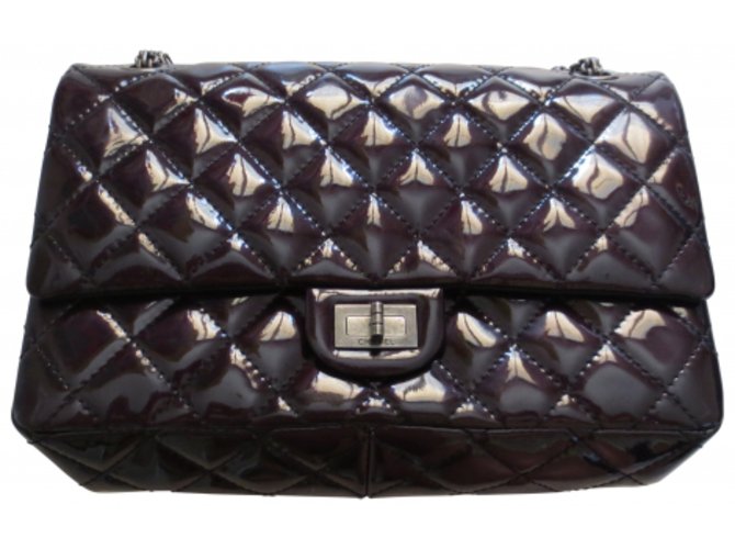 2.55 Chanel Handbags Dark red Patent leather  ref.5439