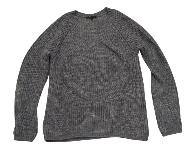 Maje Knitwear Grey Wool  ref.5461