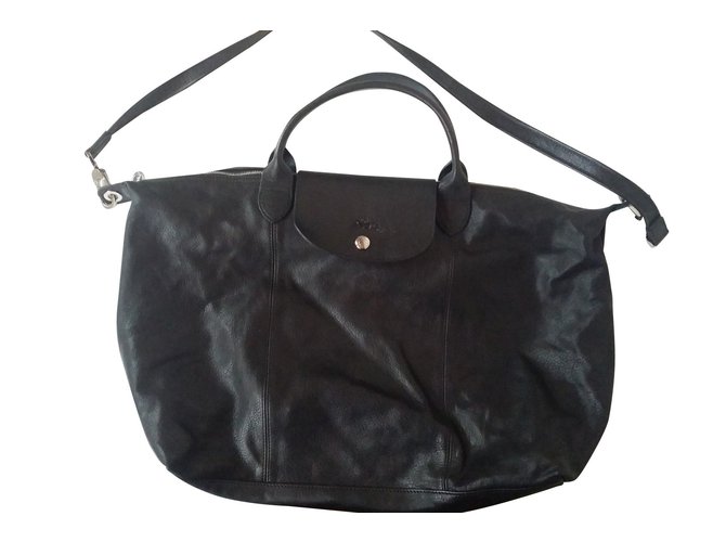 Longchamp Handtaschen Schwarz Leder  ref.5518