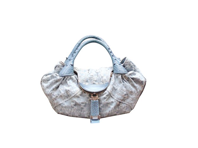 Fendi Handbags Blue Cotton  ref.5520