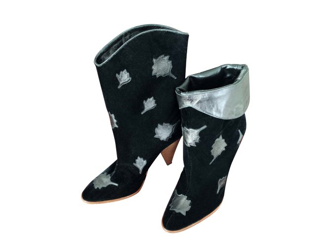 Sonia Rykiel Ankle Boots Black Velvet  ref.5528