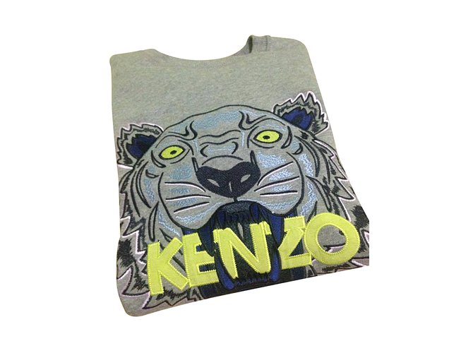 Kenzo Tigre Coton Gris  ref.5580