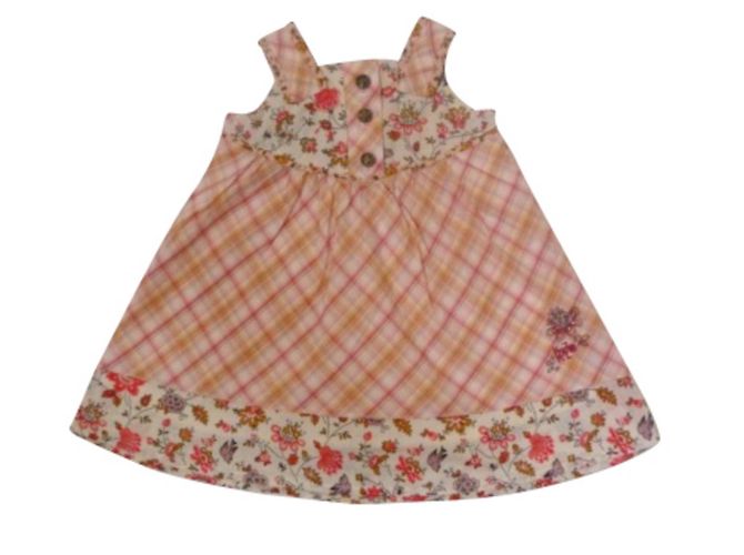Kenzo Ärmelloses Blumenkleid aus Baumwolle Rosa 3 Monate Mehrfarben