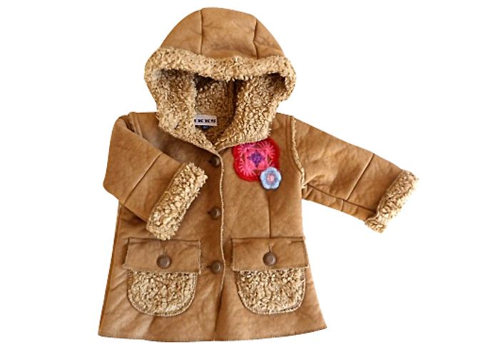 Abrigo con capucha Ikks Bebé Niña Beige