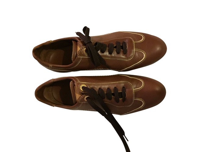 Louis Vuitton Sneakers Brown Leather  ref.5676