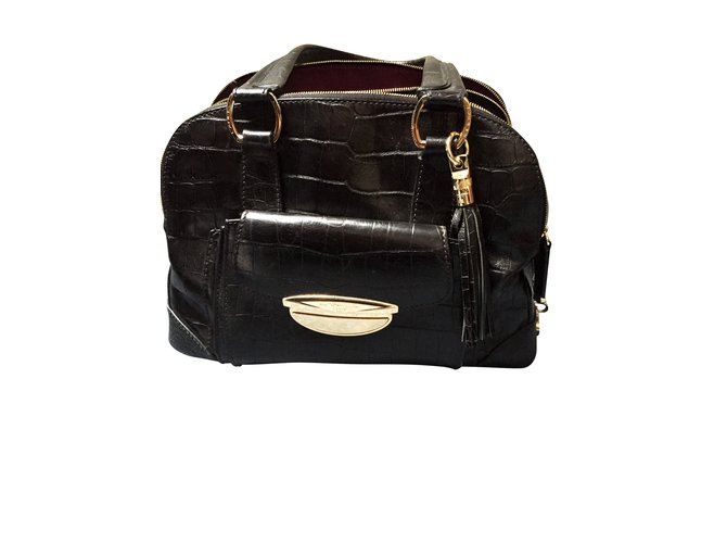 Lancel Handbags Black Leather  ref.5700