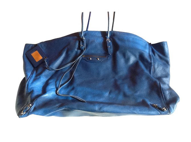 Balenciaga Handbags Blue Leather  ref.5740