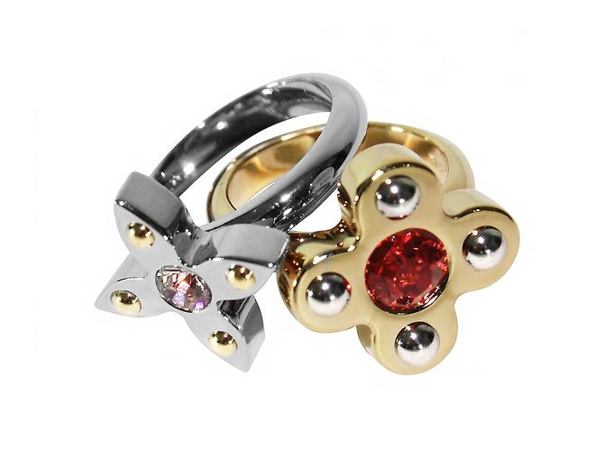 Louis Vuitton Ringe Silber Golden Metall