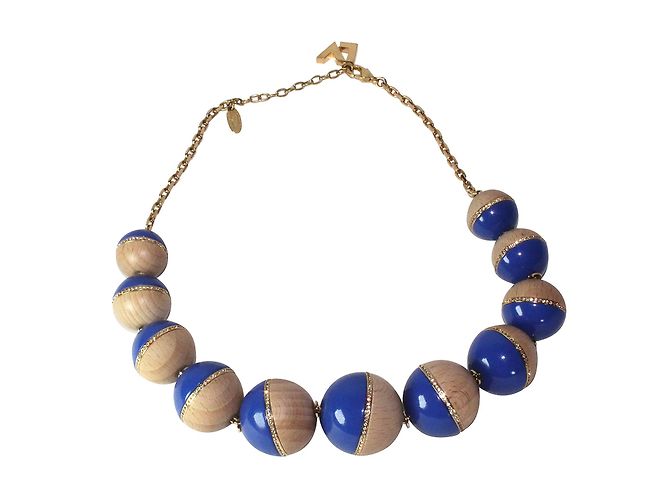 Louis Vuitton Collane Blu Metallo Legno