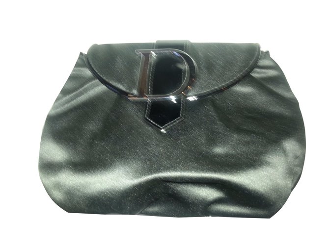 Dior Clutch bags Black Cloth  ref.5764
