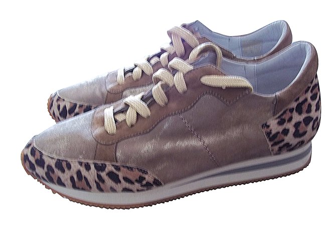 Jhay Sneakers Beige Leather  ref.5766