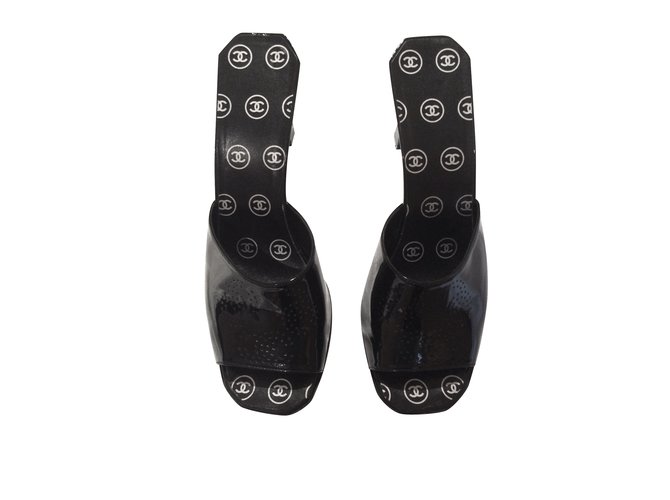 Chanel sandali Nero Pelle  ref.5767