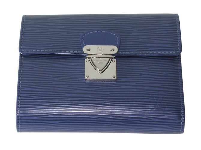 Louis Vuitton Koala Wallet Blue Leather