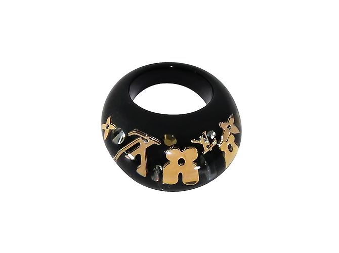 Louis Vuitton Anelli Nero Plastica