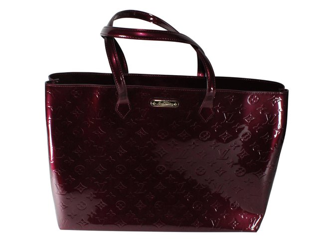 Wilshire Louis Vuitton Handbags Purple Patent leather  ref.5787