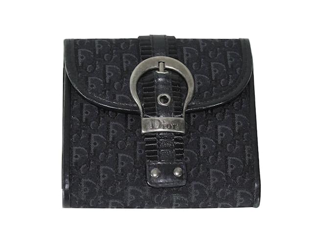 Christian Dior carteras Negro Paño  ref.5828