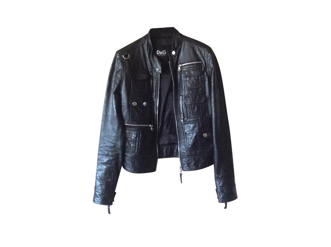 Dolce & Gabbana Jackets Black Leather  ref.5861
