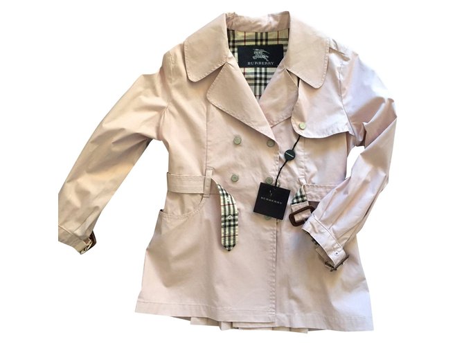 Burberry Trench coat Coton Rose  ref.5879